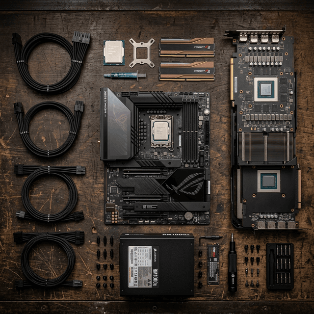 Disassembled PC Components